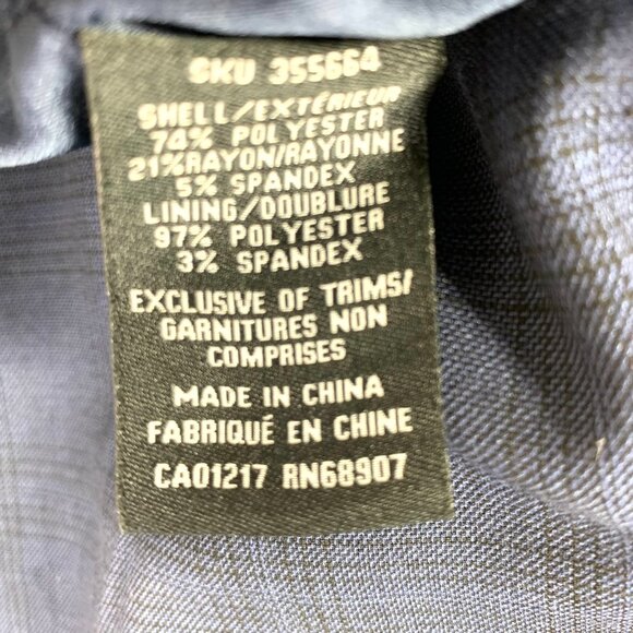 Le Chateau skirt  blue plaid check pattern  straight cut pencil skirt  size12 - Picture 15 of 16